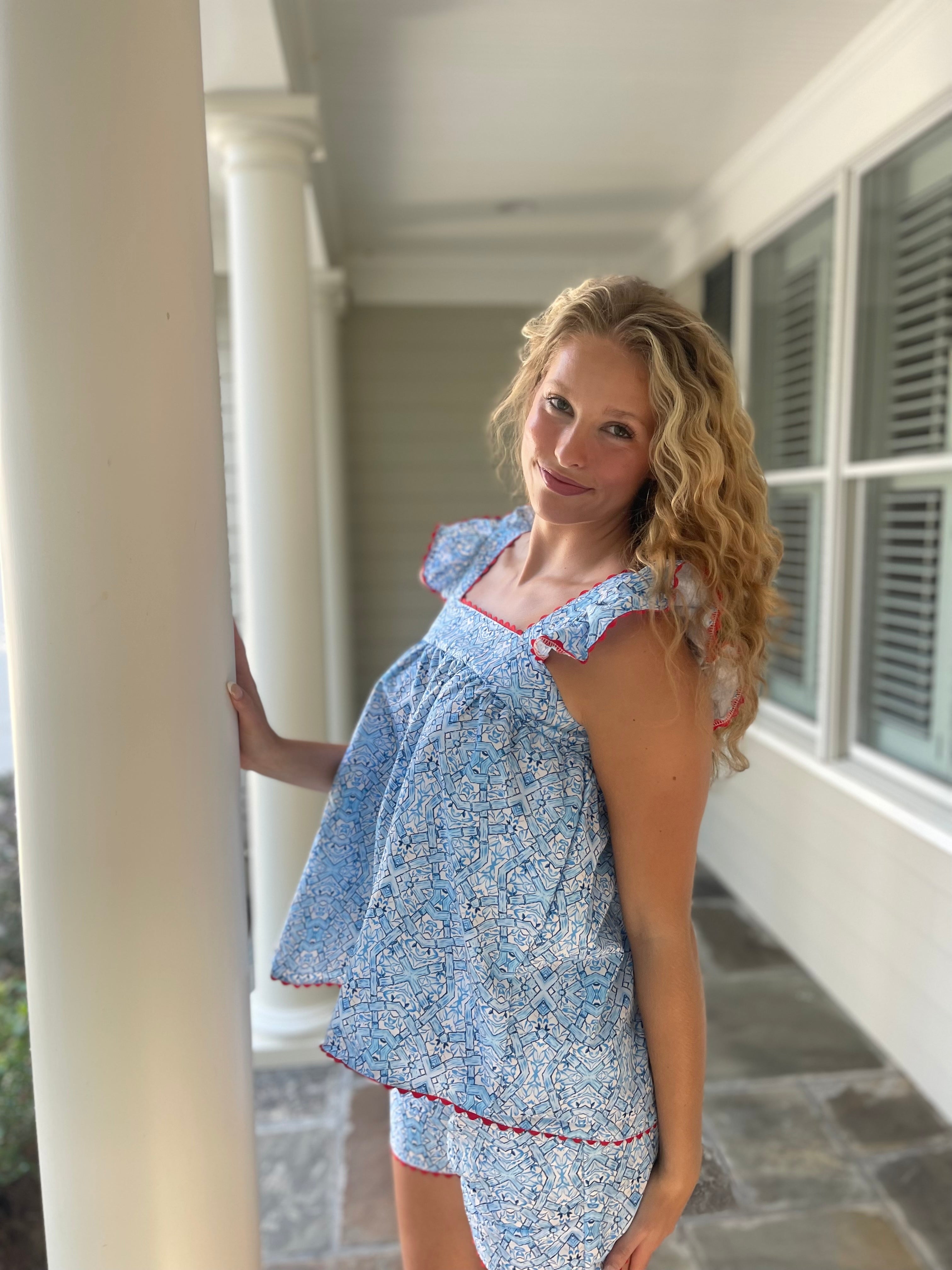 Blue Bamboo “Shakin’ Your Bacon” Two-Piece Custom Short Set