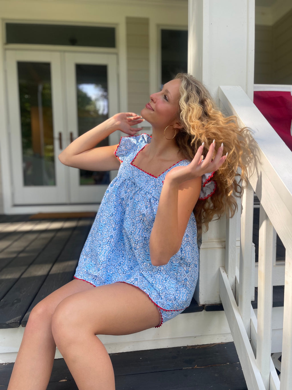 Blue Bamboo “Shakin’ Your Bacon” Two-Piece Custom Short Set