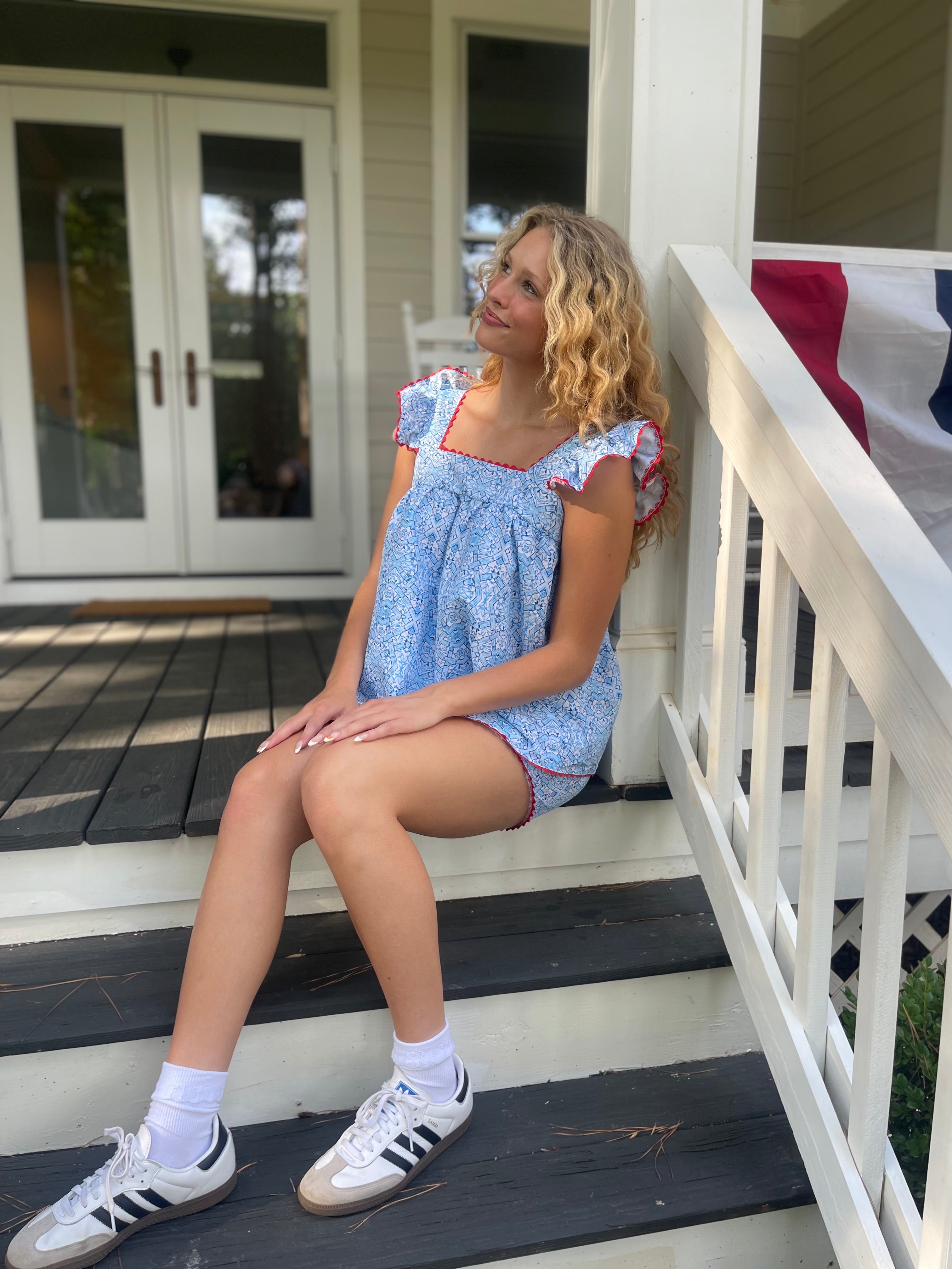 Blue Bamboo “Shakin’ Your Bacon” Two-Piece Custom Short Set