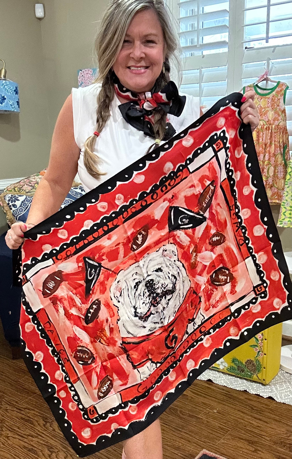 Athens Game Day 100% Silk Scarf