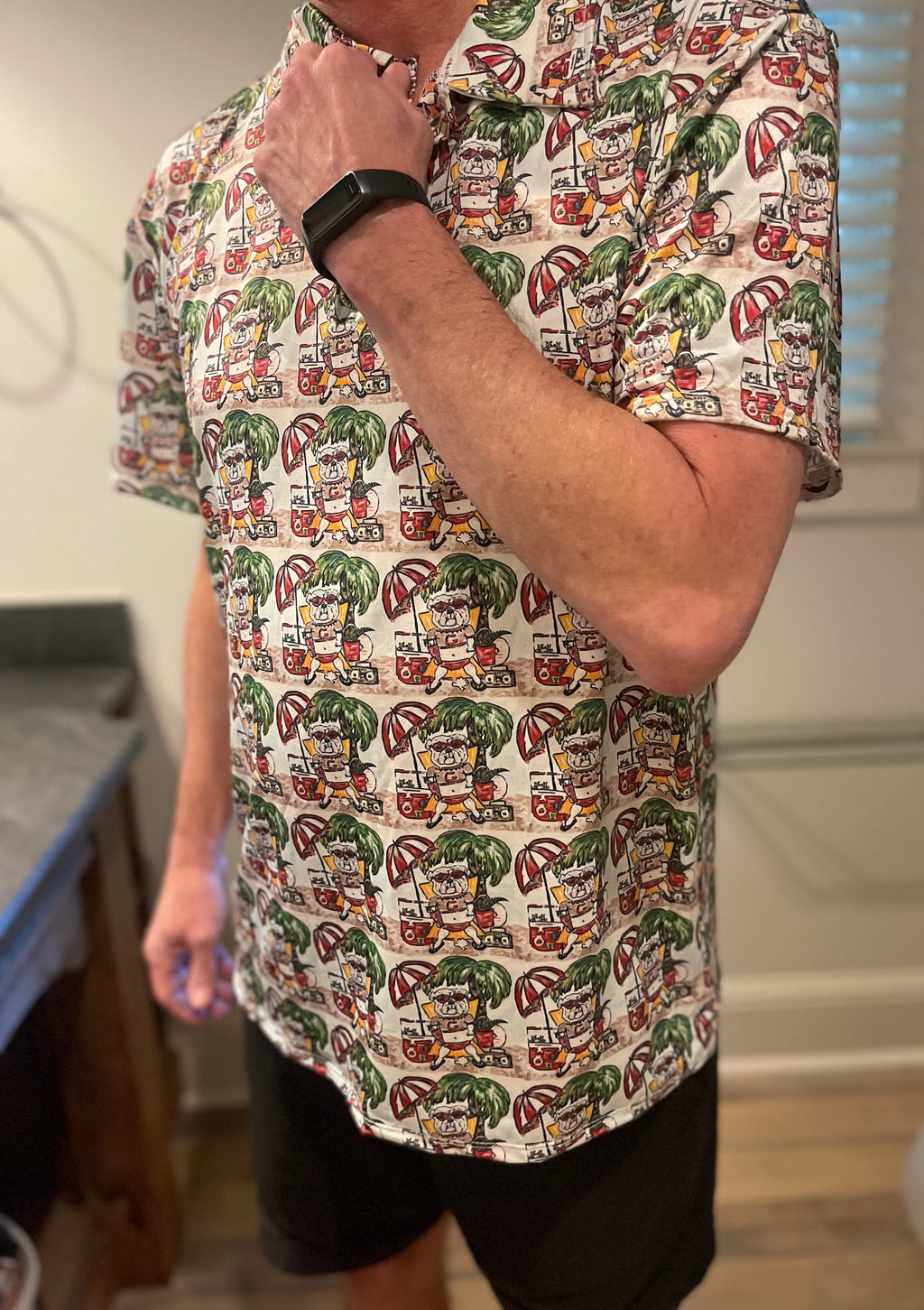 Mens GA/FLA Hawaiin style Golf Shirt