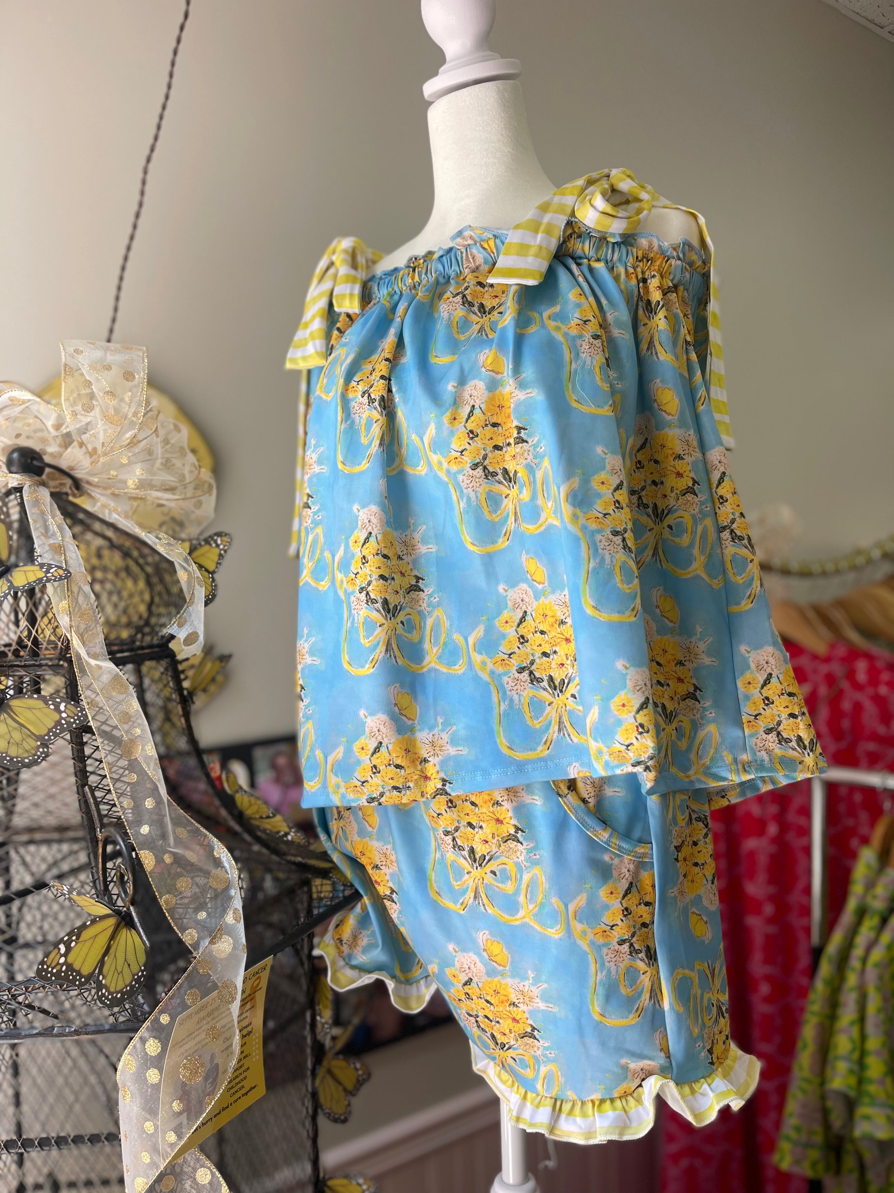 Childhood Cancer Awareness Pajamas: Adult