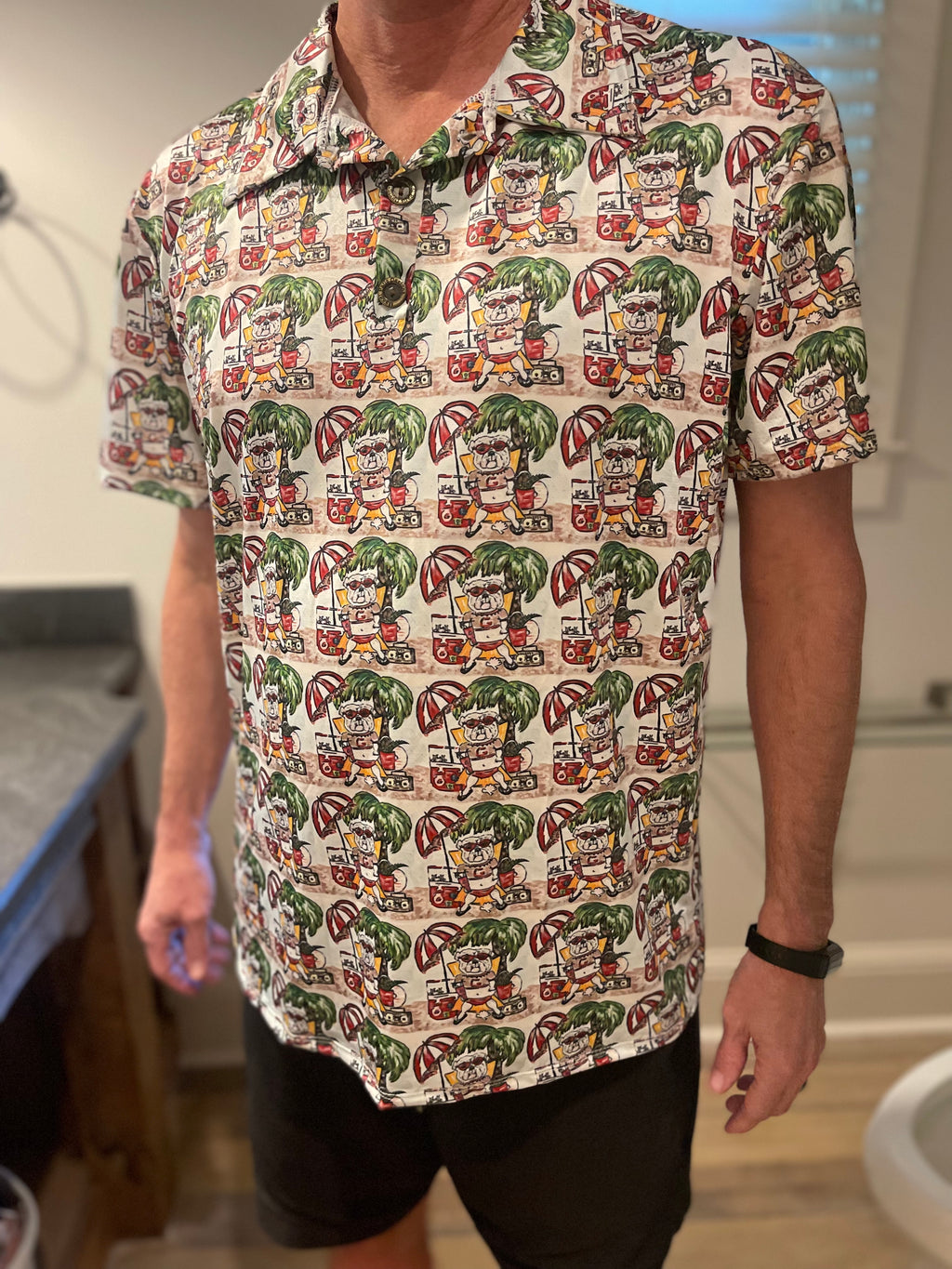 Mens GA/FLA Hawaiin style Golf Shirt